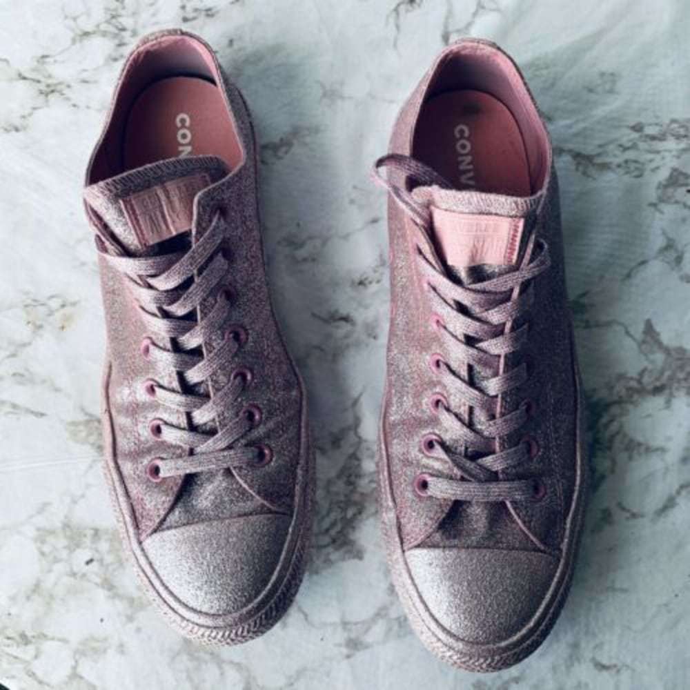 Converse Chuck Taylor Lo Top Glitter Sneakers - Picture 1 of 4